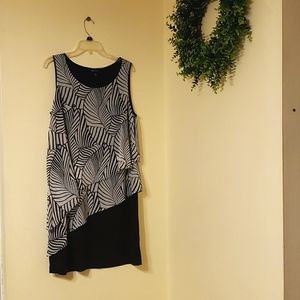 AB Studio black and white dress